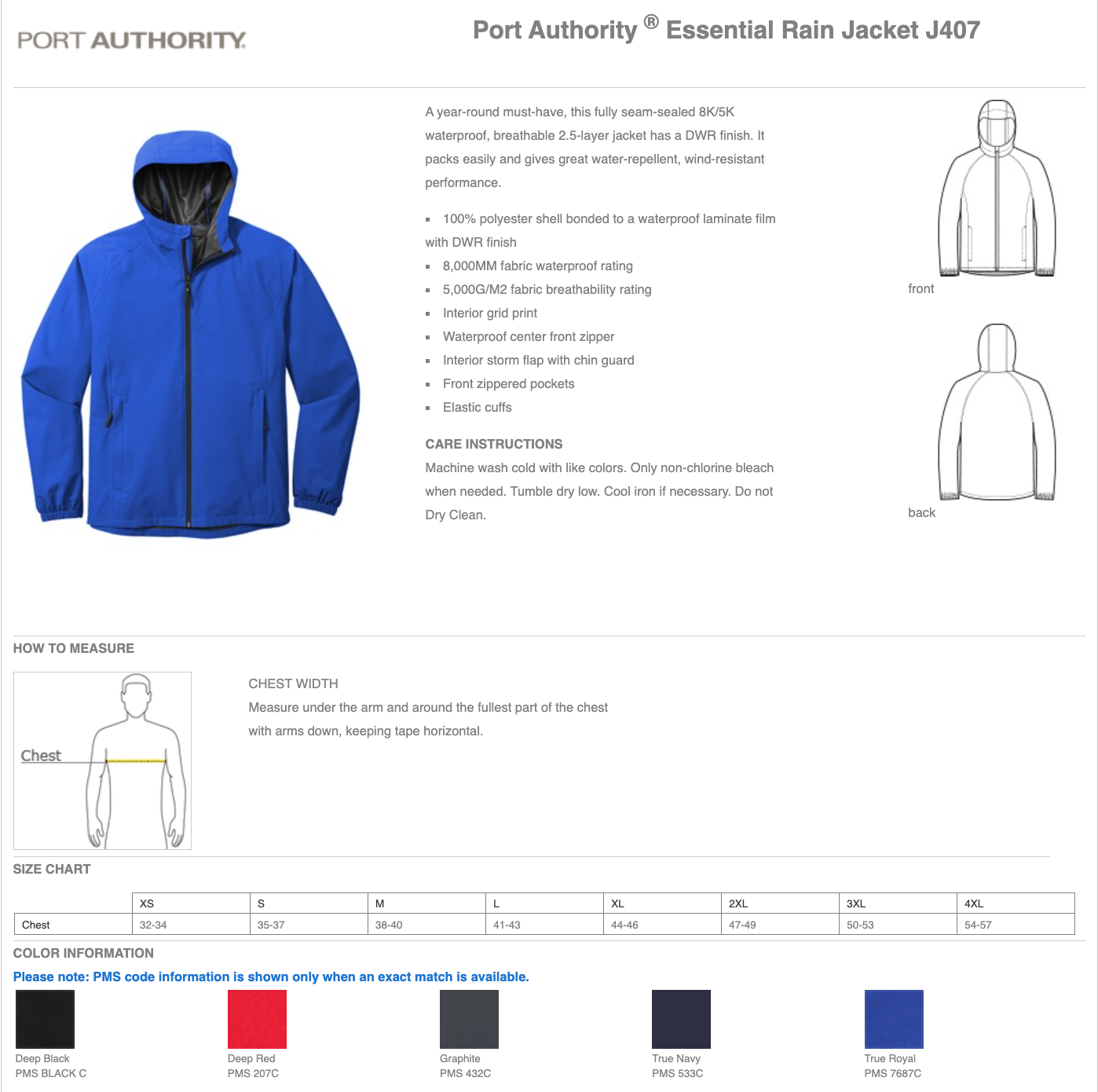 Port Authority ® Essential Rain Jacket