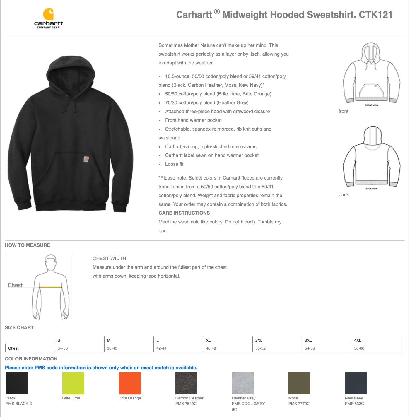Carhartt ® Midweight Hooded Sweatshirt