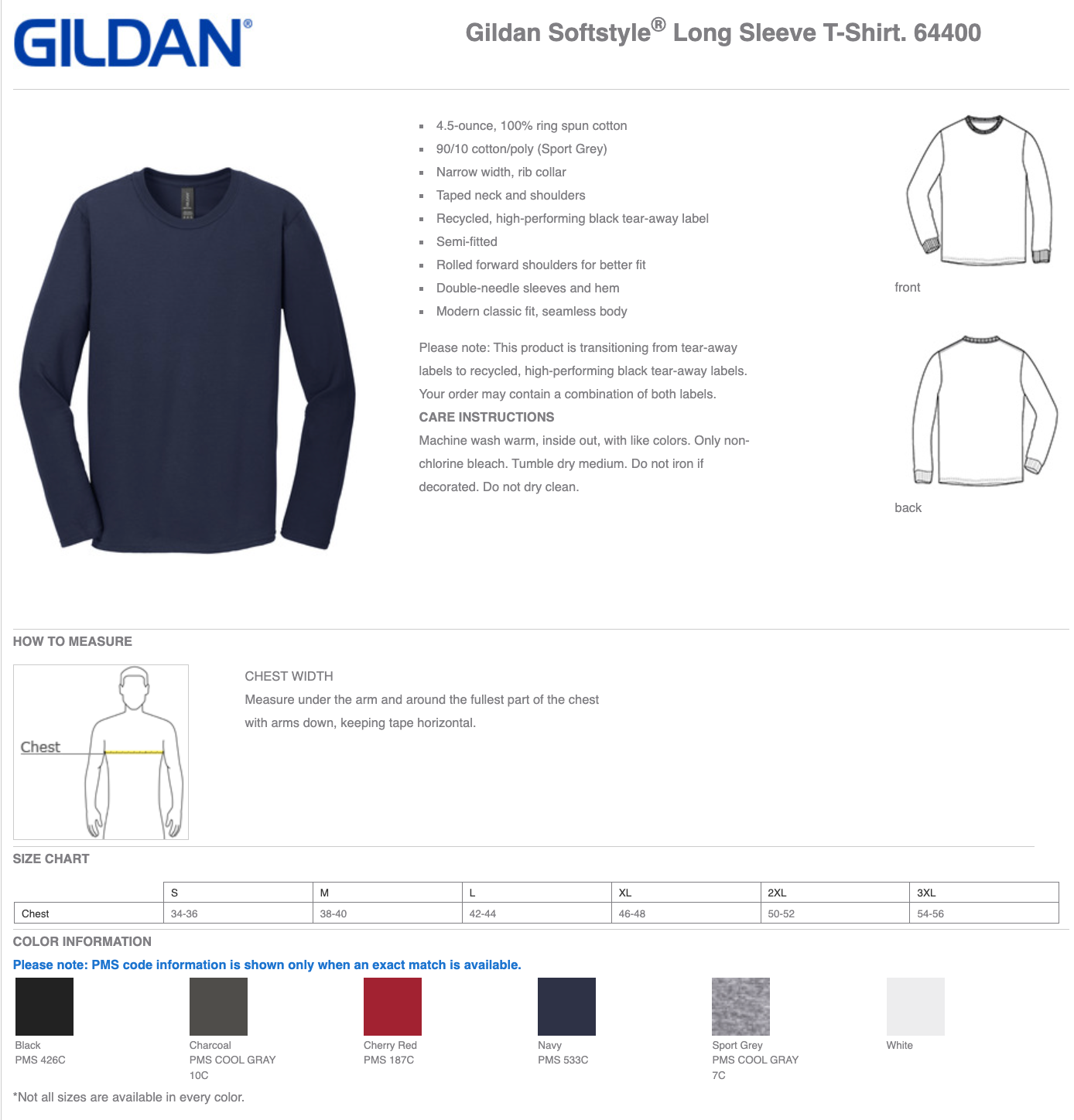 Gildan Softstyle® Long Sleeve T-Shirt